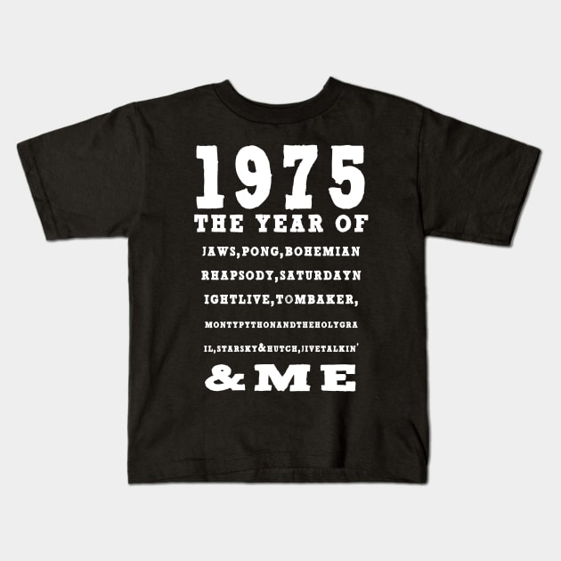 1975 Times Kids T-Shirt by RockyBadlands